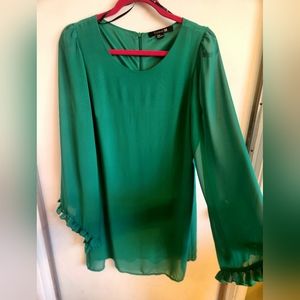 Green shift party dress